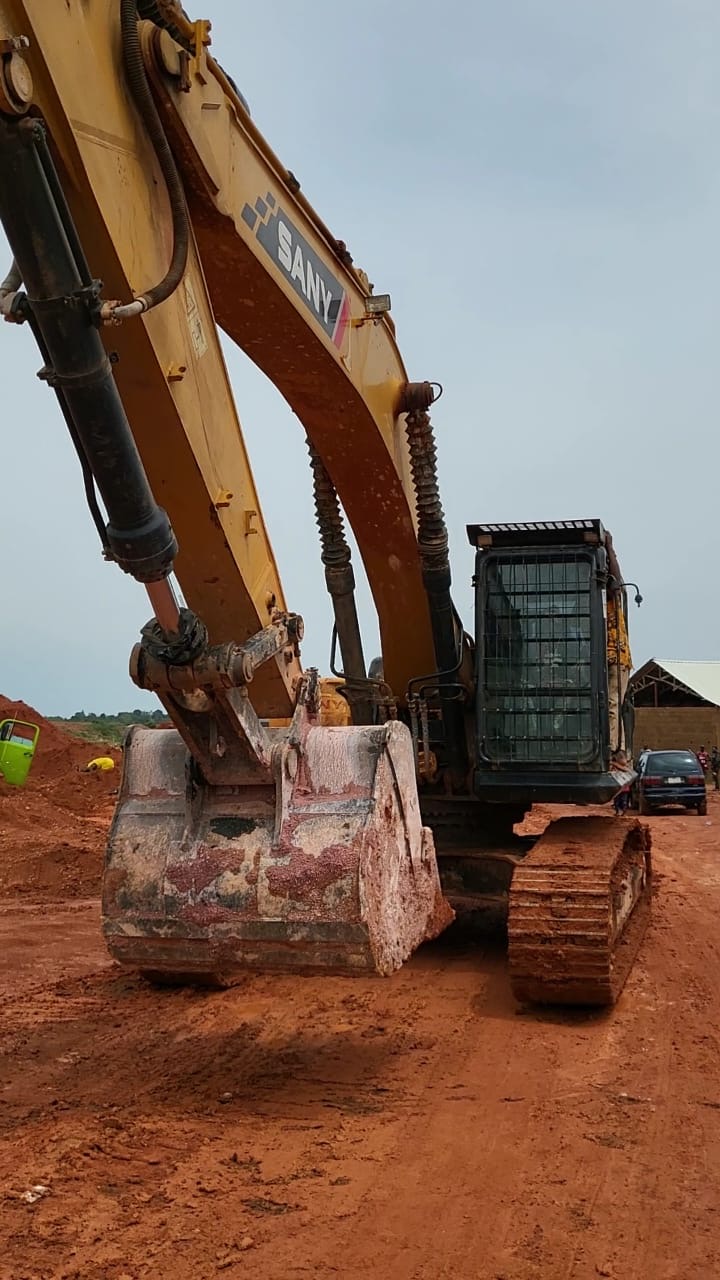 Excavator on site